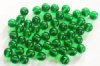 50 8mm Round Transparent Medium Green Glass Beads